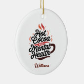 Gepersonaliseerde warme cacao en geestelijke gezon keramisch ornament (Rechts)