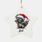 Gepersonaliseerde wasbeer Leuk ornament (Achterkant)