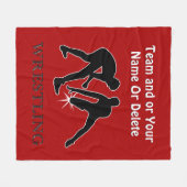 Gepersonaliseerde wasknuppel, rood of uw KLEUREN Fleece Deken (Voorkant (Horizontaal))