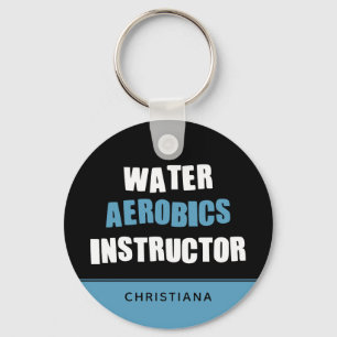 Gepersonaliseerde wateraerobics-instructeur sleutelhanger