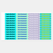 Gepersonaliseerde Waterdichte & Waterverf Ocean Na Labels (Vel)