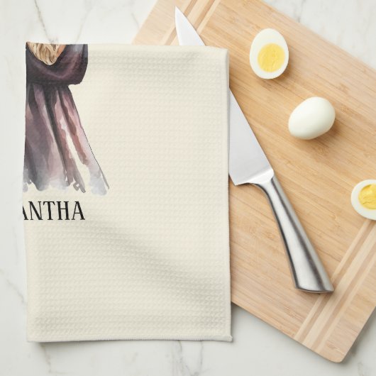 Gepersonaliseerde Waterverf Afstuderen (11) Theedoek (Quarter Fold)