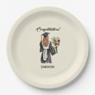 Gepersonaliseerde Waterverf Afstuderen (12) Papieren Bordje