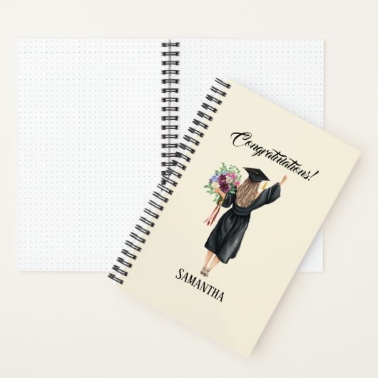 Gepersonaliseerde Waterverf Afstuderen (8) Notitieboek (Binnen)