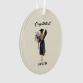 Gepersonaliseerde Waterverf Afstuderen (8) Ornament (voorkant)