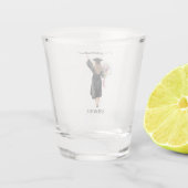 Gepersonaliseerde Waterverf Afstuderen (8) Shot Glas (Achterkant)
