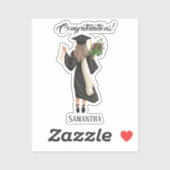 Gepersonaliseerde Waterverf Afstuderen (9) Sticker (Vel)