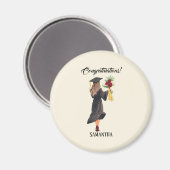 Gepersonaliseerde Waterverf Afstuderen Magneet (Voorkant / Achterkant)