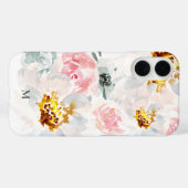 Gepersonaliseerde Waterverf Airy Floral Art Monogr Case-Mate iPhone Case (Achterkant (horizontaal))
