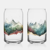 Gepersonaliseerde waterverf bergbier blikglas blikvorm glas (Achterkant)