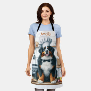 Gepersonaliseerde Waterverf Berner Mountain Dog Ch Schort