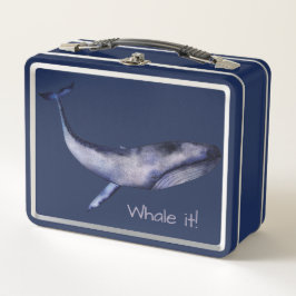 Gepersonaliseerde waterverf Blue Whale