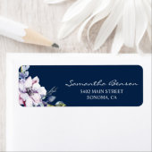 Gepersonaliseerde Waterverf Boho Floral retour adr Etiket (Insitu)