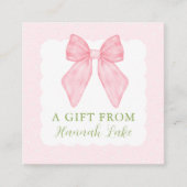 Gepersonaliseerde Waterverf Bow Calling of Informatiekaartje (Voorkant)