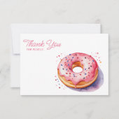 Gepersonaliseerde Waterverf donut dank u kaarten RSVP Kaartje (Voorkant)