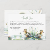 Gepersonaliseerde Waterverf Duck Dank u Bedankkaart (Voorkant / Achterkant)