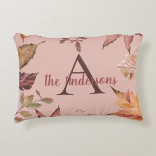 Gepersonaliseerde Waterverf Fall Leaves Accent Kussen