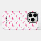 Gepersonaliseerde Waterverf Flamingo Case-Mate iPhone Case (Achterkant (horizontaal))