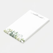 Gepersonaliseerde Waterverf Greenery Notitieblok Post-it® Notes (Schuin)