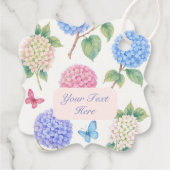 Gepersonaliseerde Waterverf Hortensia Gift Label (Achterkant)