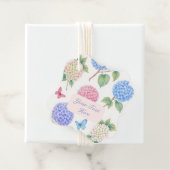 Gepersonaliseerde Waterverf Hortensia Gift Label (In situ)