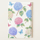 Gepersonaliseerde Waterverf Hydrangea Bloemenplann Planner (Achterkant)