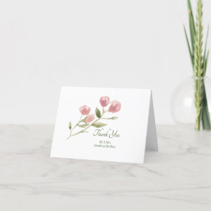 Gepersonaliseerde Waterverf ingevuld Hartelijk dan Bedankkaart