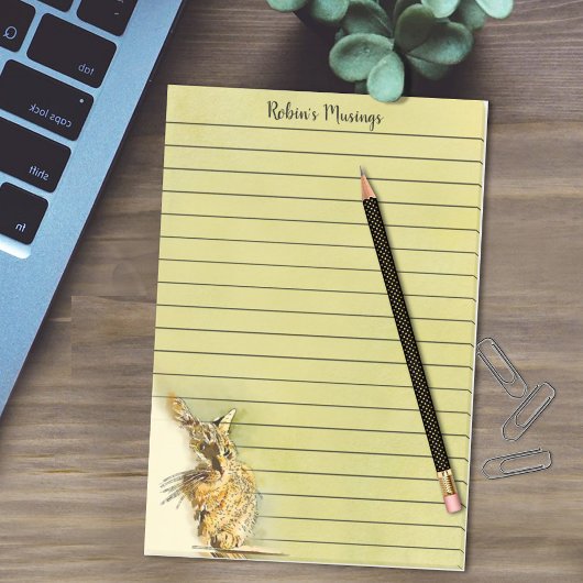 Gepersonaliseerde Waterverf Kat Profiel Whiskers L Post-it® Notes