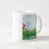 Gepersonaliseerde Waterverf kip Extra Grote Beker (Voorkant rechts)