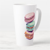 Gepersonaliseerde  Waterverf Macaron Latte Mok (Rechterhoek)