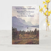 Gepersonaliseerde Waterverf Mountain Lake sympathi Kaart (Gele Bloem)