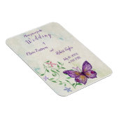 Gepersonaliseerde waterverf paarse vlinder magneet (Rechterzijde)