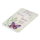 Gepersonaliseerde waterverf paarse vlinder magneet (Linkerzijde)
