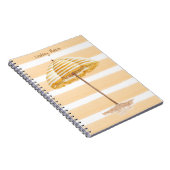 Gepersonaliseerde Waterverf paraplu Notitieboek (Rechterzijde)