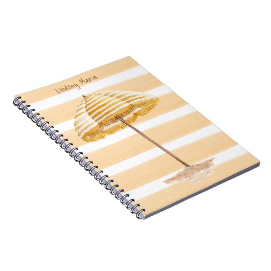 Gepersonaliseerde Waterverf paraplu Notitieboek (Rechterzijde)