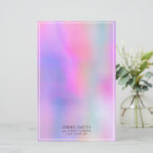 Gepersonaliseerde Waterverf Roze Paars Briefpapier (Staand voorkant)