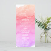 Gepersonaliseerde Waterverf Roze Trouwprogramma's Programma (Staand voorkant)