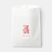 Gepersonaliseerde Waterverf Schattige Roze Gummy B Bedankzakje (Voorkant)