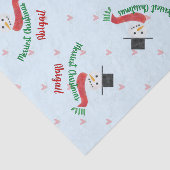 Gepersonaliseerde Waterverf Sneeuwman Merriest Chr Tissuepapier (Detail)