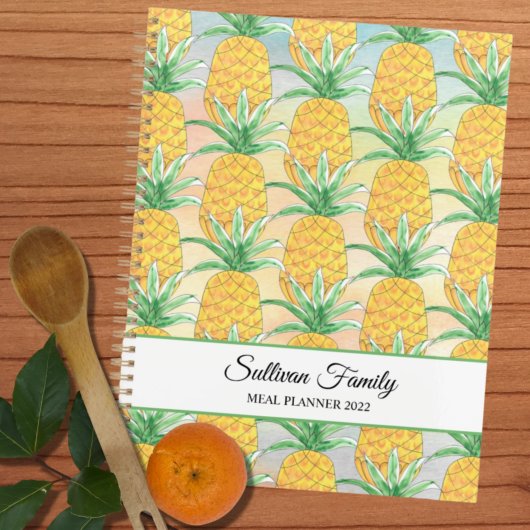 Gepersonaliseerde Waterverf van ananas Planner