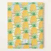 Gepersonaliseerde Waterverf van ananas Planner (Achterkant)