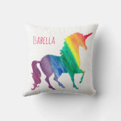 Gepersonaliseerde Waterverf van Cool Rainbow Unico Kussen (Achterkant)