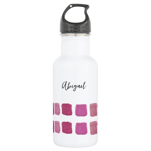 Gepersonaliseerde Waterverf Waterfles Waterfles (Voorkant)