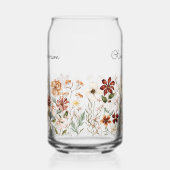 Gepersonaliseerde Waterverf  Wildflower Bloemen Blikvorm Glas (Links)