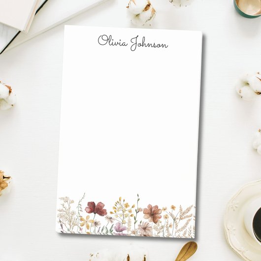 Gepersonaliseerde Waterverf Wildflower Bloemen Post-it® Notes