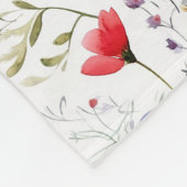 Gepersonaliseerde Waterverf Wildflower Fleece Deke (Hoek)