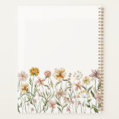 Gepersonaliseerde Waterverf Wildflower Meadow Flor Planner (Achterkant)