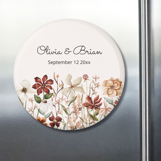 Gepersonaliseerde Waterverf  Wildflower Meadow Magneet