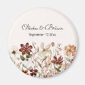 Gepersonaliseerde Waterverf  Wildflower Meadow Magneet (Voorkant)