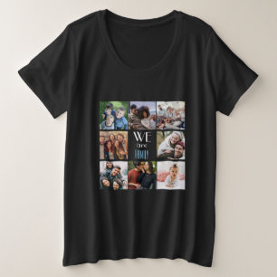 Gepersonaliseerde "We Are Family" foto template Grote Maat T-shirt